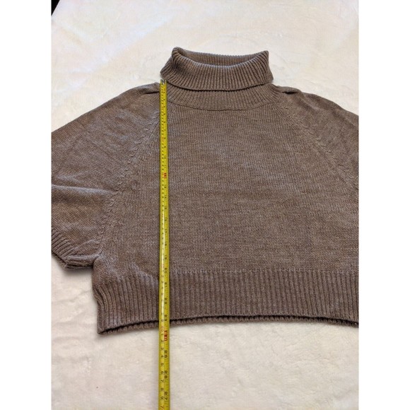 Debbie Morgan Womens Beige Batwing Cowl-Neck Short-Sleeve Sweater Size Small - Picture 7 of 8